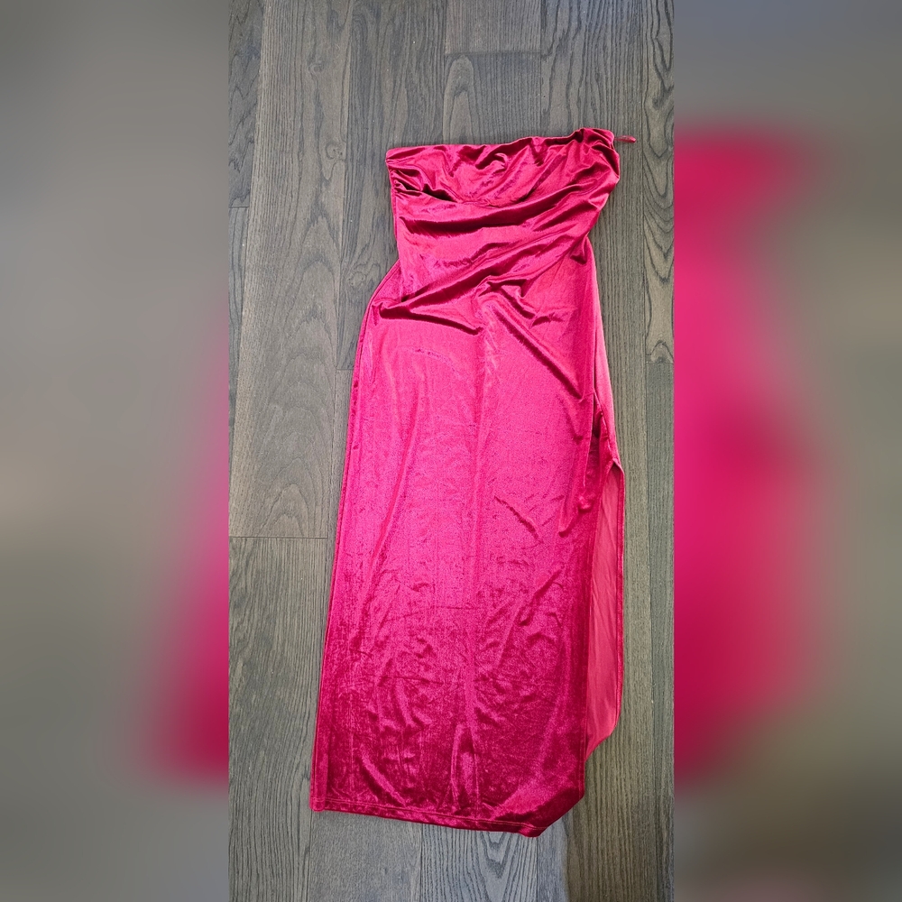 COPY - Gianni Bini Red Velvet Strapless Slip Dress Cocktail Nwt L